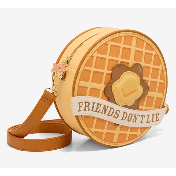 Loungefly Netflix Stranger Things "Friends Dont Lie Waffle Scented Crossbody Bag - Picture 2 of 4